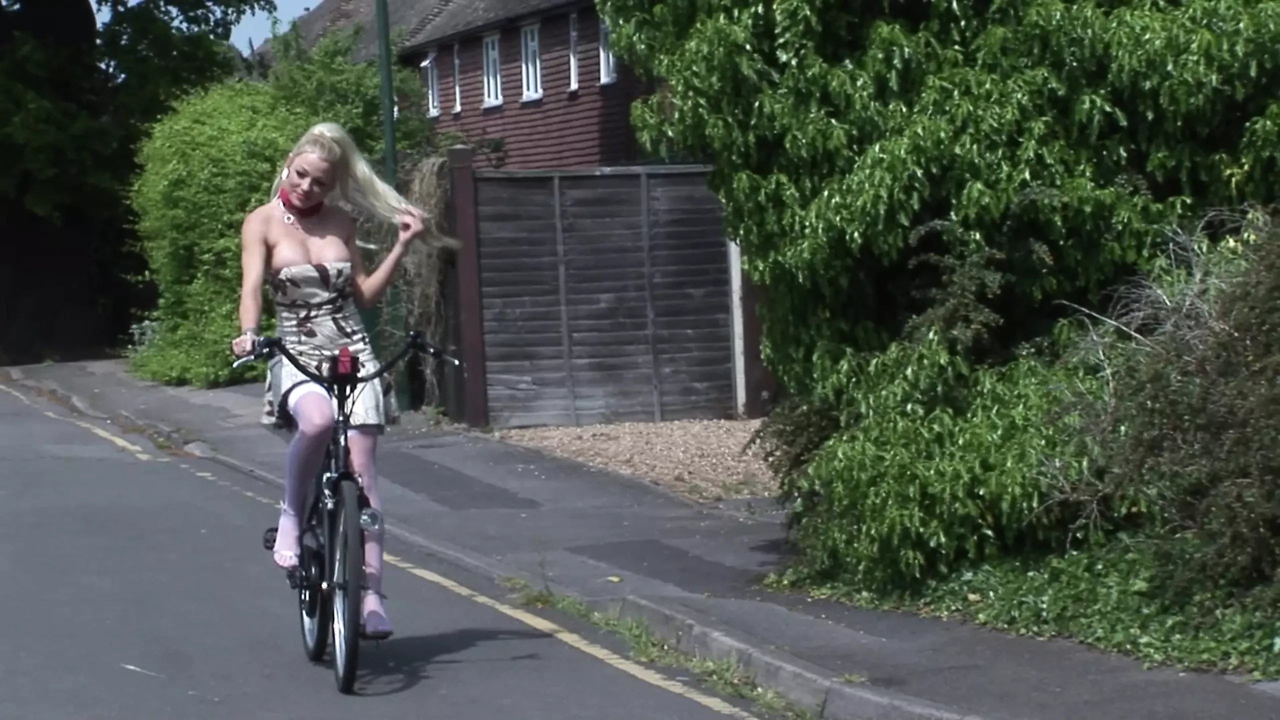Horny Blonde Bicycler Gets Fucked By Mechanic