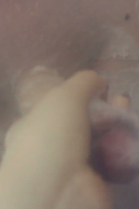 Close-up wife spies on a friend in the shower and sucks swallows cum
