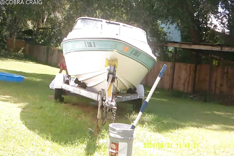9-21-26 COBRA STARTS THE BOAT THE WHOLE TIME BIT CH ING THE LADY NEXT DOOR IS A HI IQ MORON AND THE LOVE BUGS.