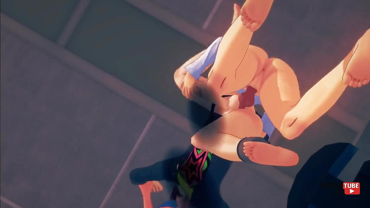 Persona 5 Yaoi - Ryuji Sakamoto midt i en trekant