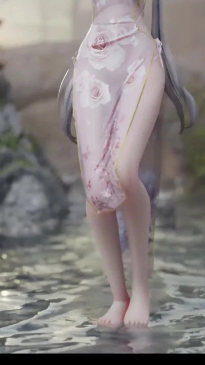 [MMD] 宅舞 弱音洛天依 爆乳淫纹 黑丝 | 短片 2