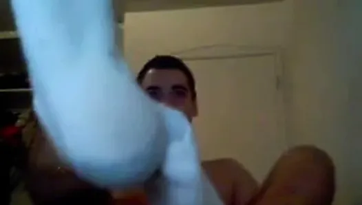 Straight guys feet on webcam #466