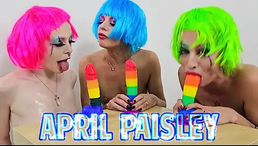 Unordentliche schwanz-verrückte Clowns