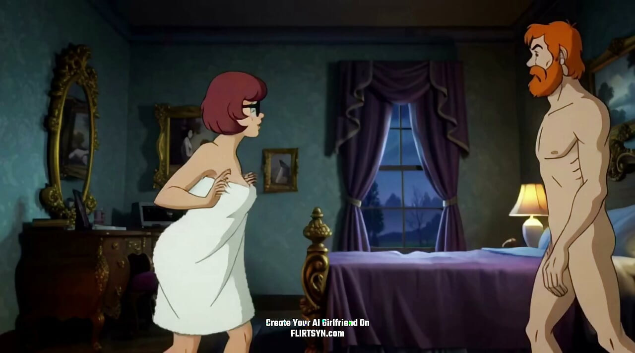 Velma je osjetila hladan zrak kako joj obavija tijelo, zatim kurac duboko u njezinoj mokroj pički, jebući je jako ( AI generirano )