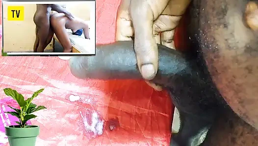 Hot male masturbation while watching porn movie acted by Dicksex & Givensex wet pussy, Enjoyed till my hard core got CUM