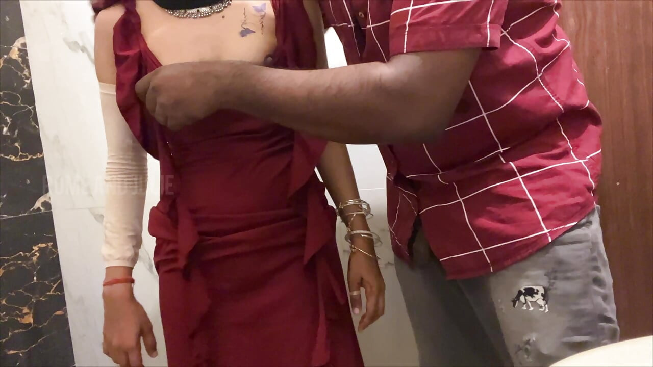 She's in party but I fucked her in Public Bathroom