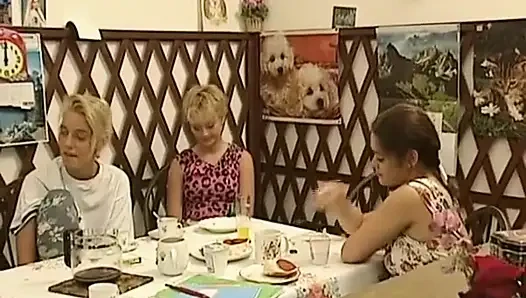 German Babe Got Outdoor Fucked While Her Friends Play in Bathroom