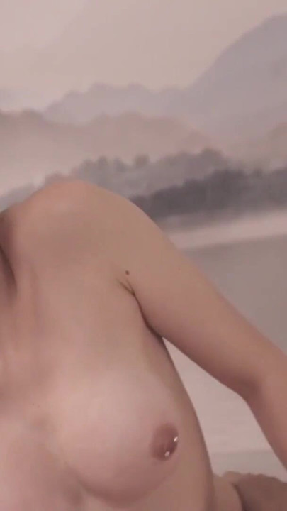 Old & Young Chinese Guys Double Team Hot Brunette European Pornstar in Wild Threesome | Clip 2