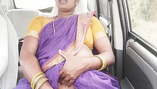 Pembantu india dengan kain sperma lagi asik ngomong jorok sambil ngomong jorok di dalam mobil