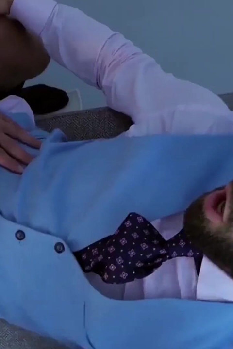 MENATPLAY - Suited men Hector De Silva and Nicolas Brooks anal