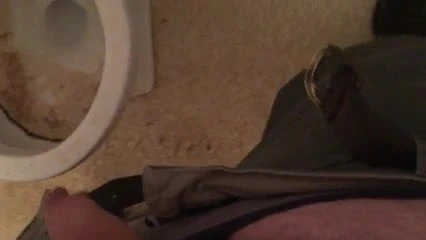 Blowing my load in the bathroom at work