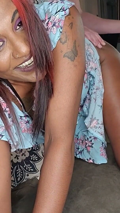Indian black pussy and ass getting spanked by white man | Clip 3