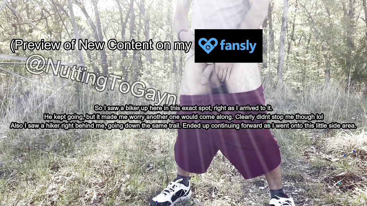PREVIEW: Jerking off and Cumming in Public Woods Outdoors