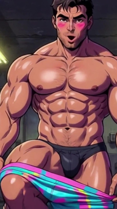 Ai Muscular Men Mechanic Garage