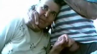 Old couple has fun on web cam- Amateur older