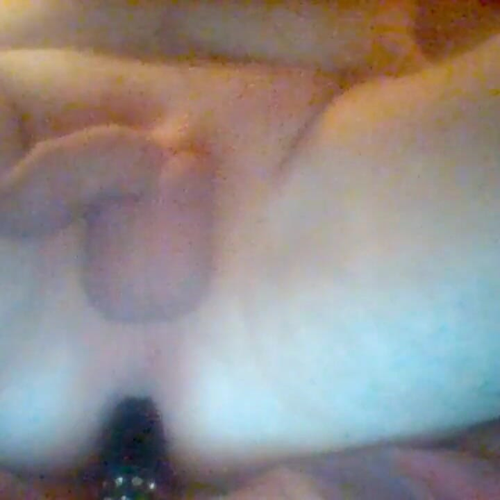 Masturbate my cock with dildo in ass