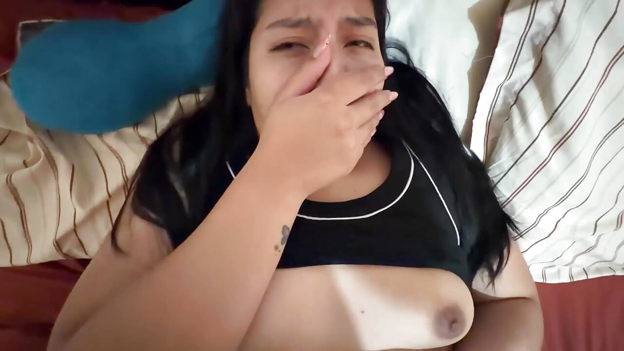 My stepsister seduces me but I have to fuck her in silence