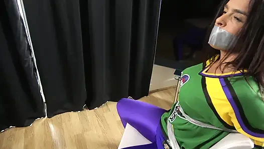 Latina in: Hockey Team Member Taped up to a Chair and Tape Gagged! (4k)
