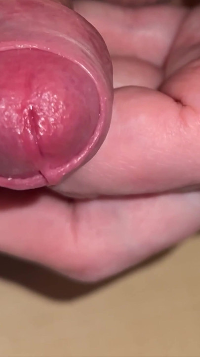 Must-see moment from "play and jerk off  my little foreskin cock until he cums"