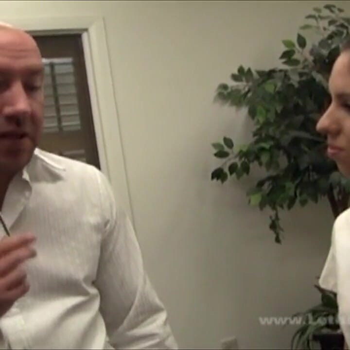 Ambitious teen secretary fucks big dick boss for promotion
