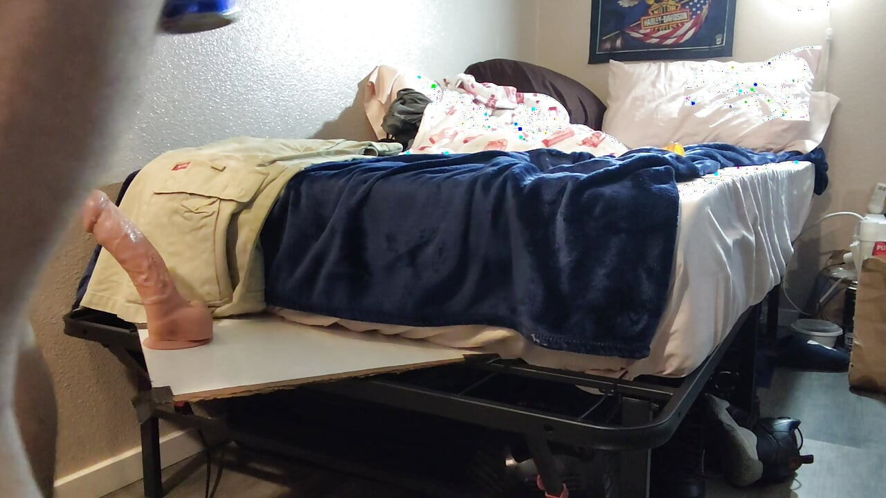 Loving the big dildo