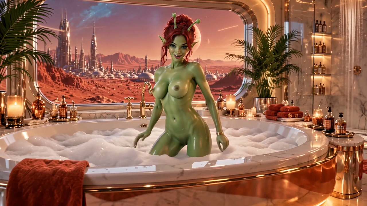 Alien Splish-Splash with DeeDee