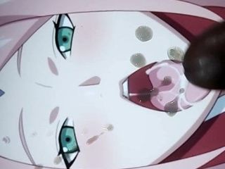 Sakura cum tribute (Naruto)