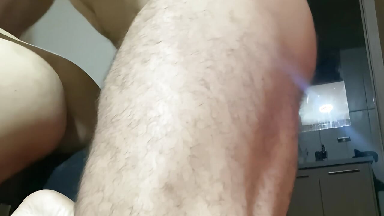 Cuckold and deepthroat... From his ass to his mouth... and from her mouth to her boyfriend's mouth
