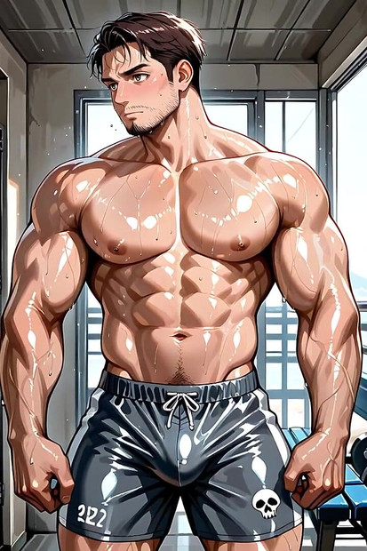 AI muškarci s ogromnim mišićima