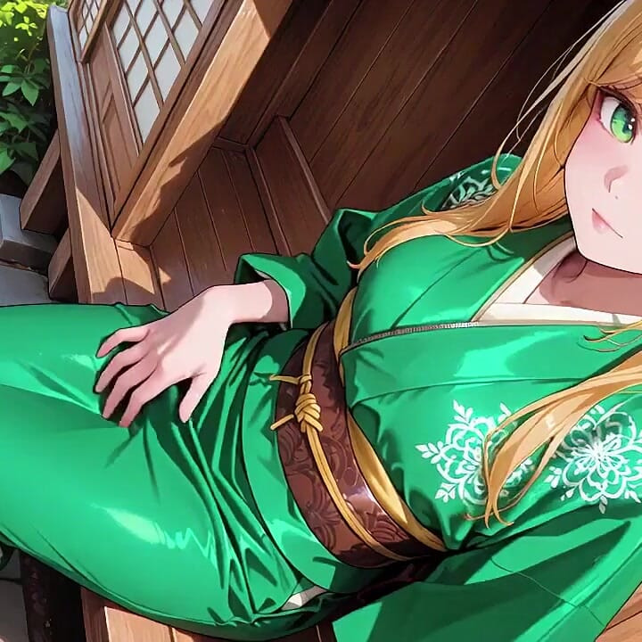 Lazy Japanese Corridor Morning, She Breathes Heavy Touching Her Chest with a Hazy Gaze Waiting for Your Touch