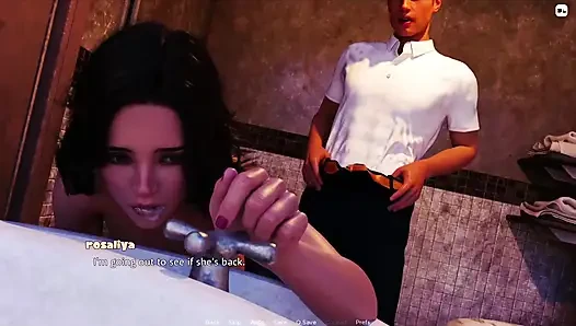 Bright Lord Part 12 Stepsis Emily Blowjob in the Motel Bathroom