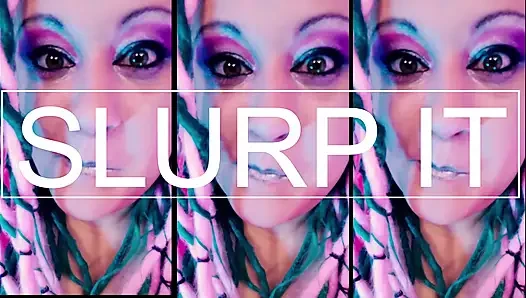 Wank and slurp with goddess lana cei looper for dumb dumb heads
