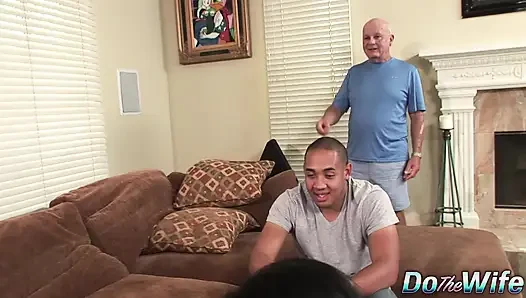 Asian Wife Lucky Star Gets Fucked While Her Hubby Watches