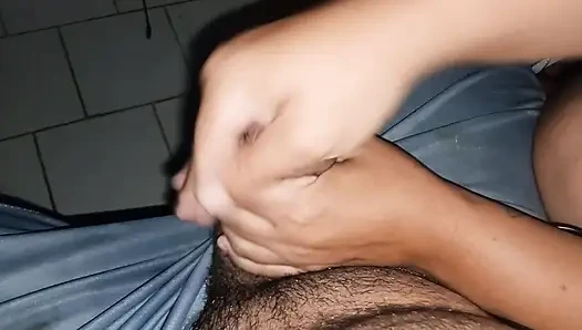 My stepsister gives me a nice relaxing massage while I work from home on the computer.