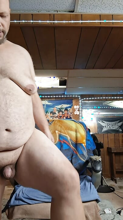 Chubby guy strips and dances