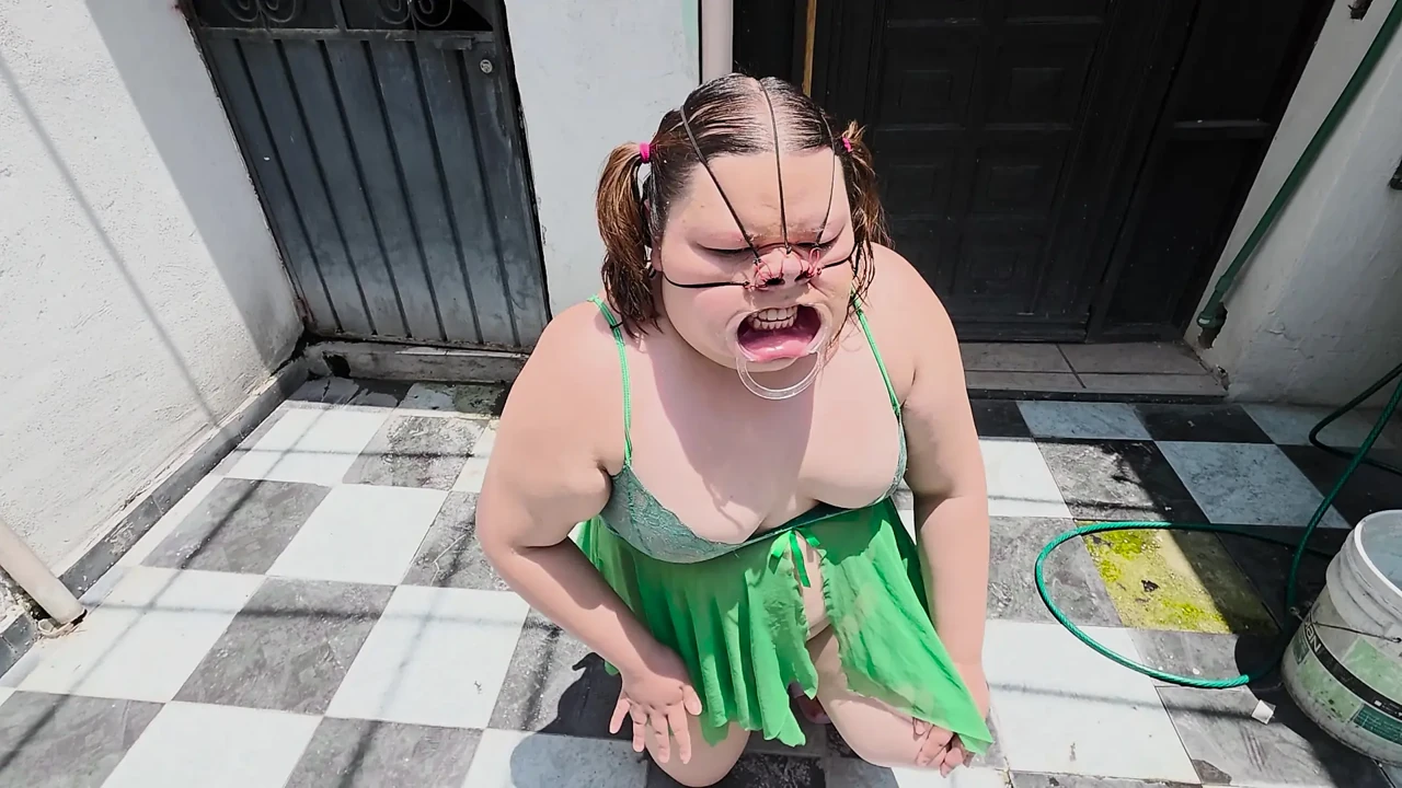 Humiliation and anal destruction for me, in my neighbor’s courtyard