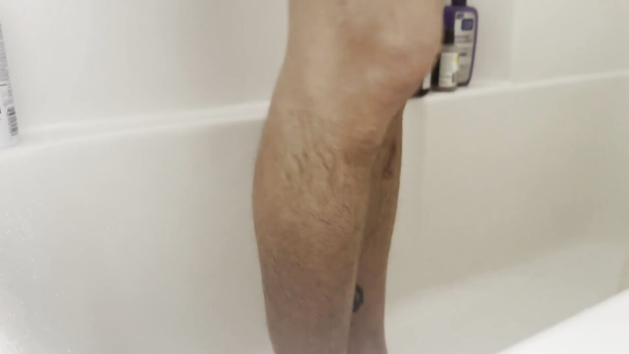 Shower Fun with 2 Big Dildos Fucking My Smooth Hole