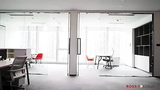 Office Slut Persuades Boss to Watch Her Wank