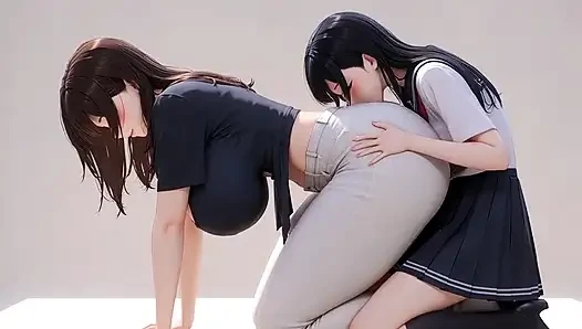 lesbians, huge ass worship.