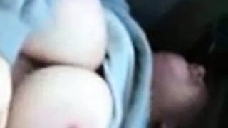 Chubby college girl fucked in car