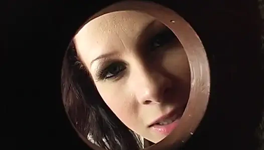 Famous Redhead MILF Shows Her Blowjob Skills in Gloryhole Action