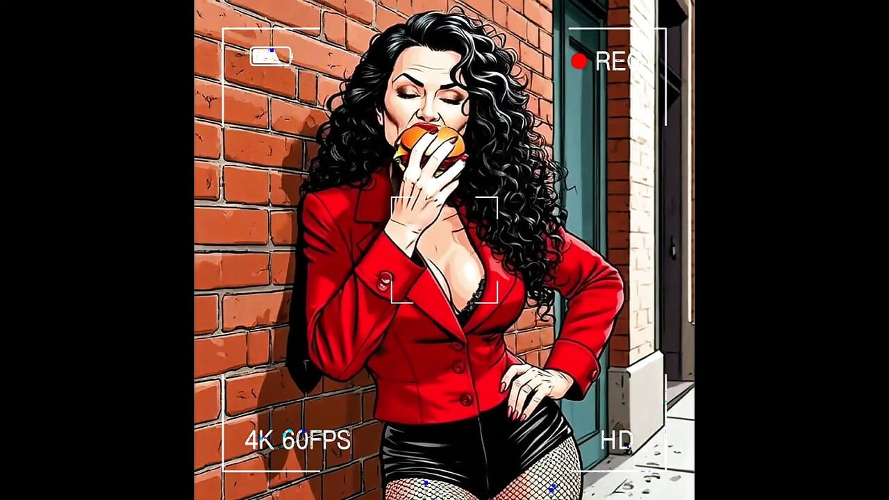 40 Yaşındaki Seksi Sürtük Için Oyuncu Seçmeleri. Karikatür. Orta Yaşlı Seksi Kadın Siyah Çoraplı