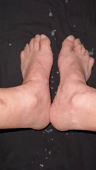 Cum on feet 3