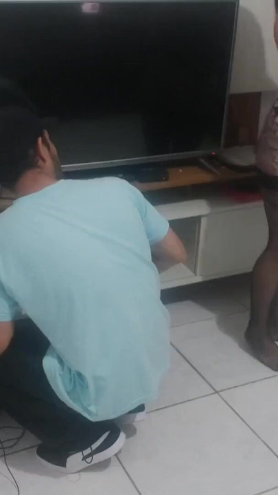 Housewife complains to the technician that her husband didn't notice her new lingerie. She puts it on and asks the technician fo | Clip 2