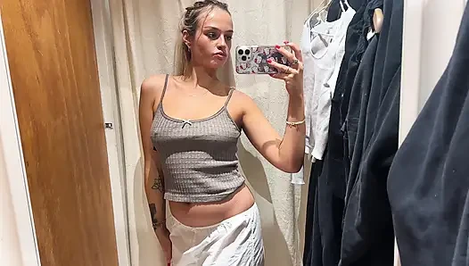 Sexy Costume Try On Haul with Blonde Petite British Teen