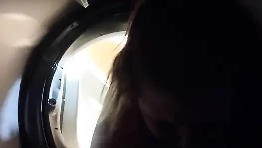 Little stepsister stuck in dryer