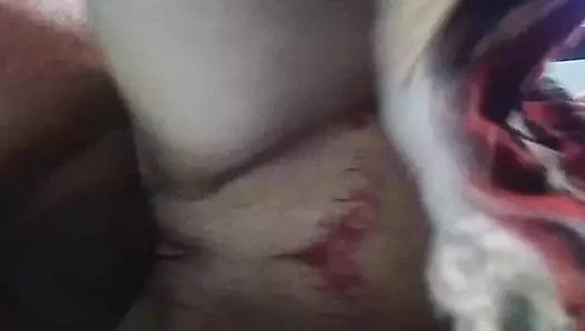 Petite white schoolgirl with braces & pink hair wearing a mini skirt gets fucked and given a facial while she smiles