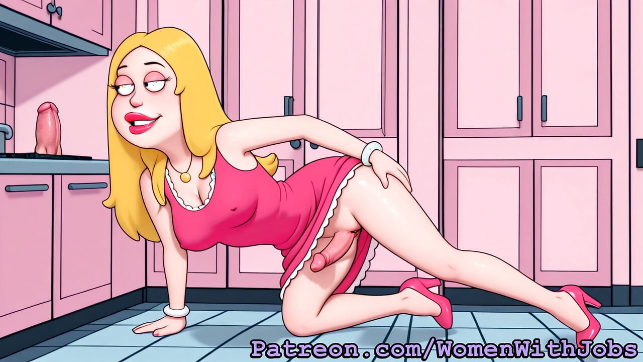 Futanari Francine Smith - Masturbating, Cumshots, Self Sucking