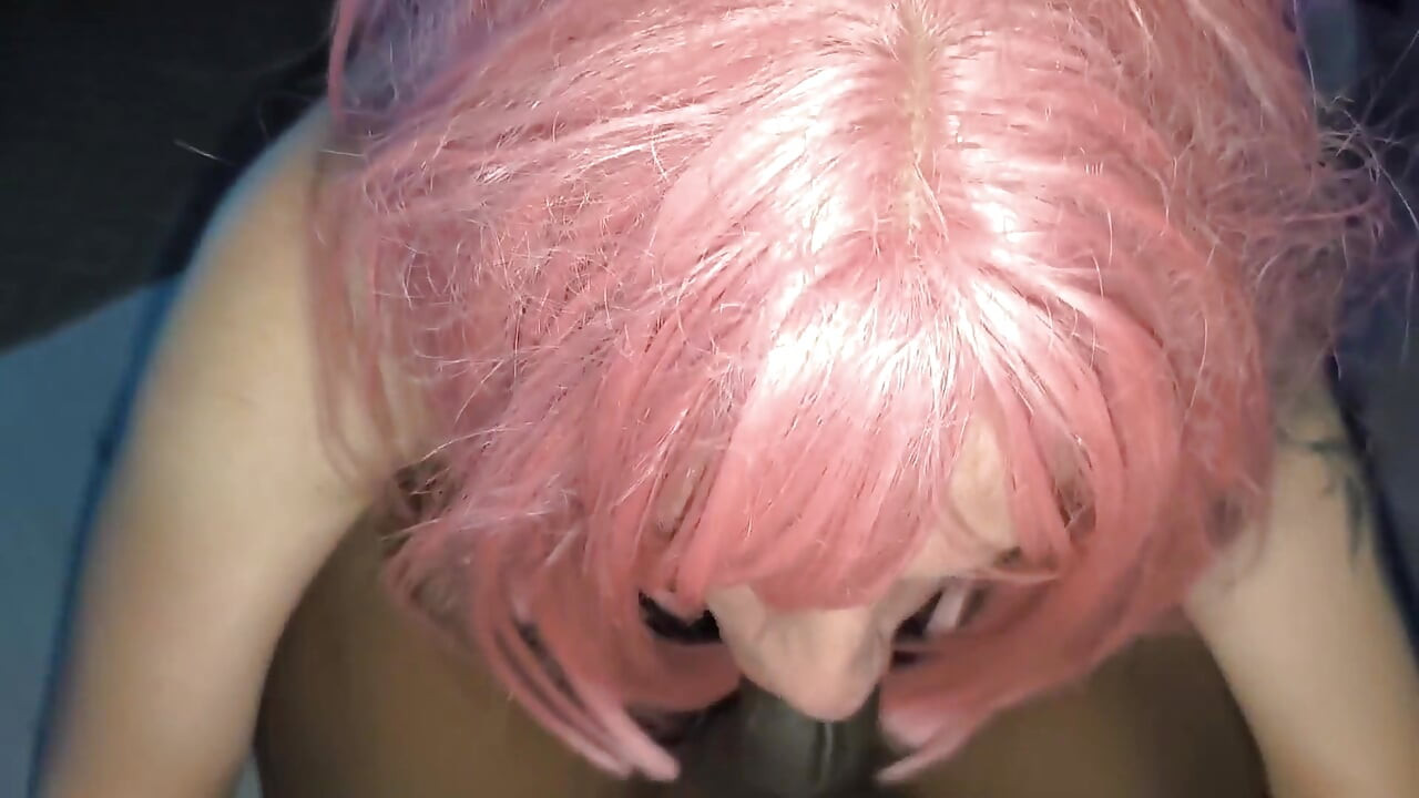 Locked in Chastity Sissy Gives the Wettest Blowjob
