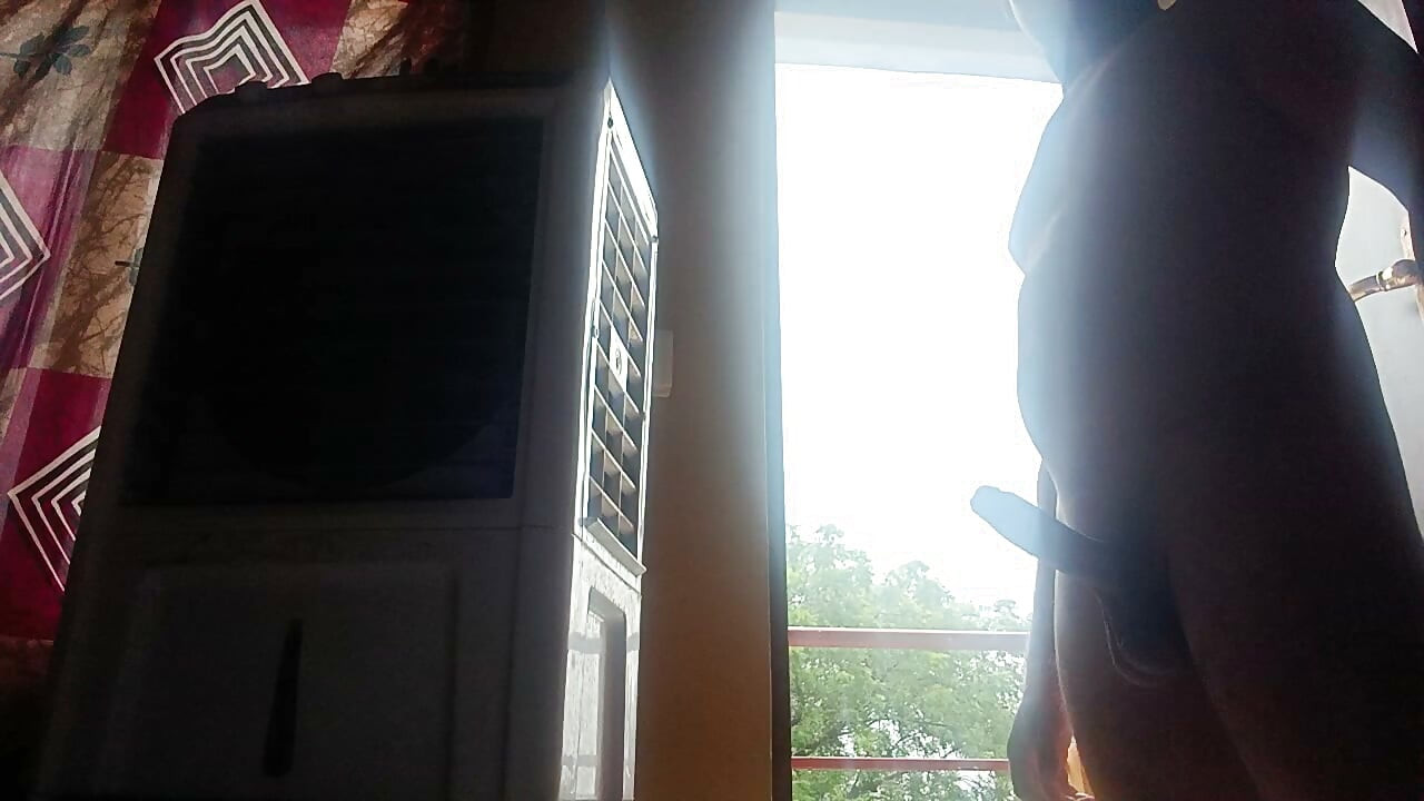Outside Balcony Masturbated Huge Cock